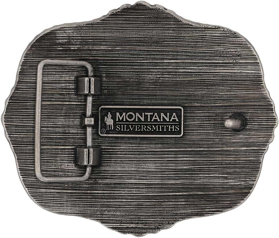 Back of Montana Silversmiths Men's Midnight Buffalo Attitude Buckle