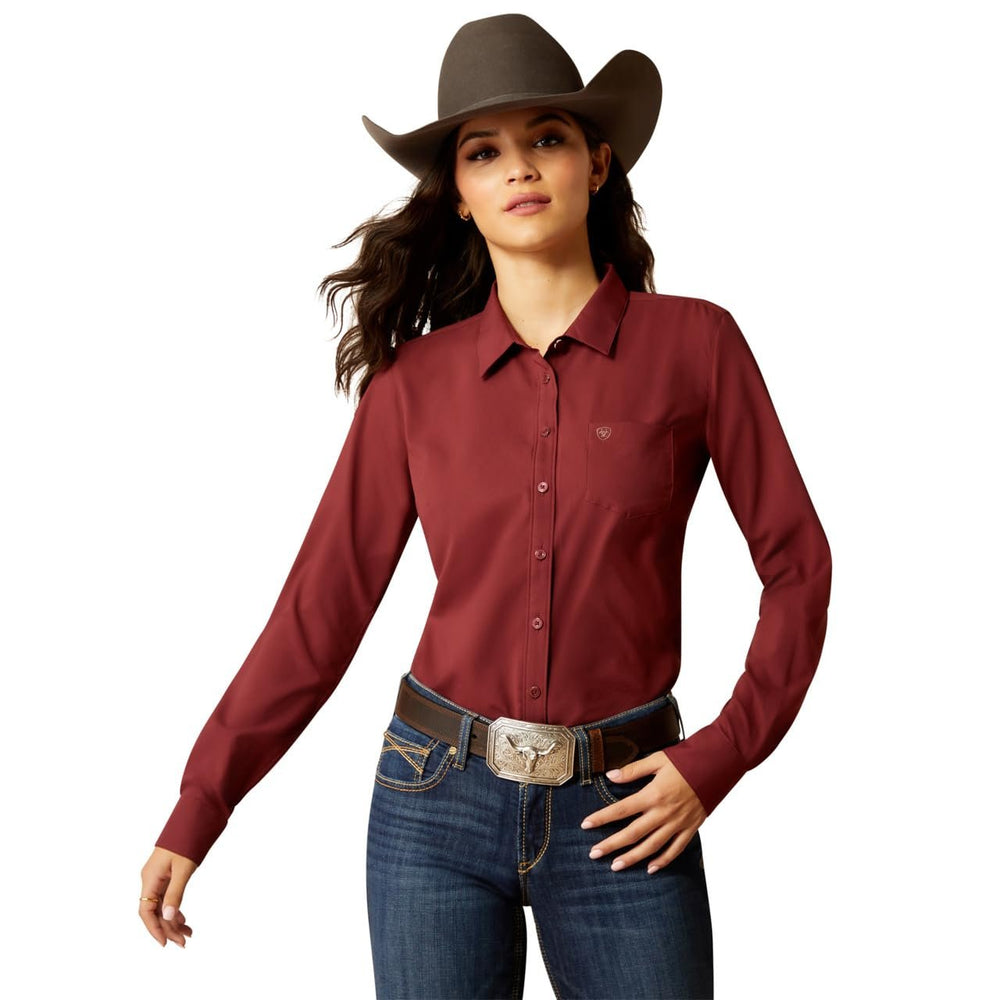 
                  
                    Ariat Women's Team Kirby Stretch Shirt in Tawny Port
                  
                
