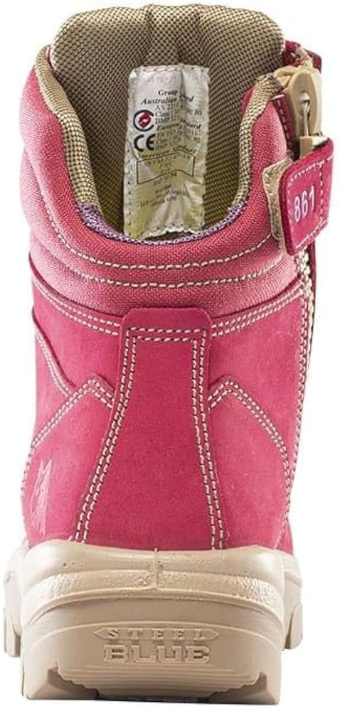 
                  
                    Back of Steel Blue Southern Cross Ladies Safety Boot in Pink
                  
                