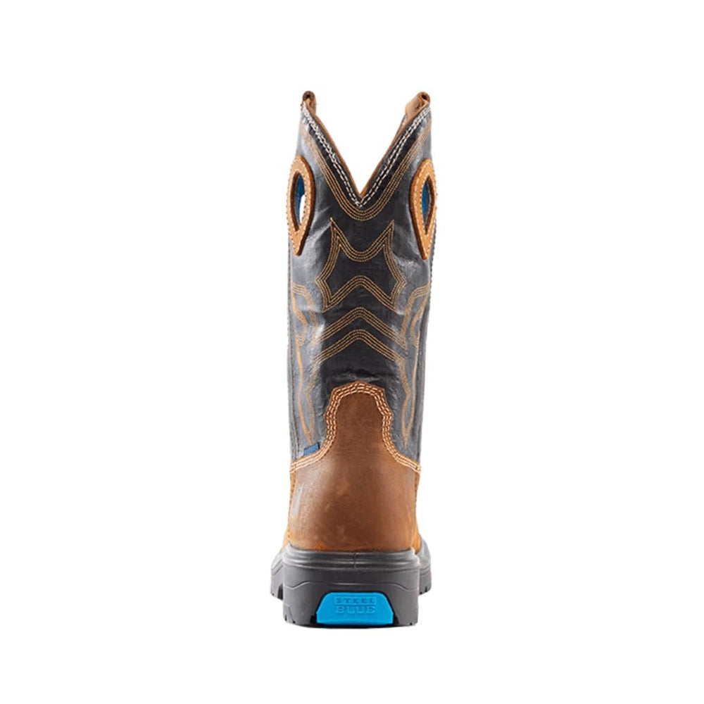 
                  
                    Back of Steel Blue - Blue Heeler Met Safety Boot in Brown/Black
                  
                