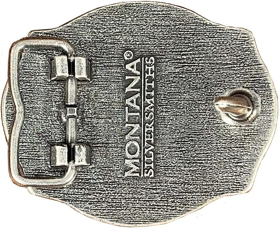 Back of Montana Silversmiths Classic Impressions Lil Buckaroo Skull Kids Attitude Buckle
