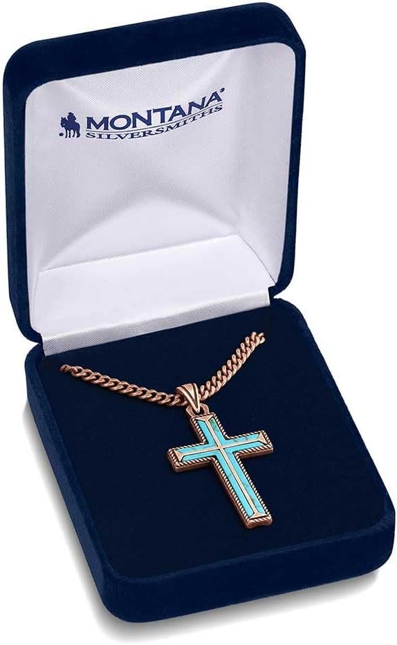 
                  
                    Montana Silversmiths Men's Eternal Life Cross Necklace in Gift Box
                  
                