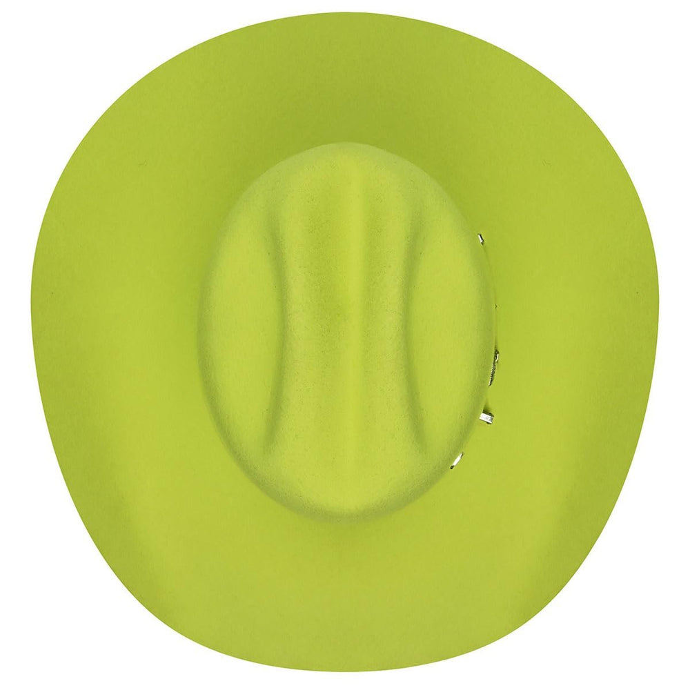 
                  
                    Top View of Bailey Firehole Renegade Punchy Western Hat in Limeade
                  
                