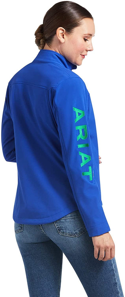 
                  
                    Back of Ariat Women's New Team Softshell Jacket in Mazarine Blue
                  
                