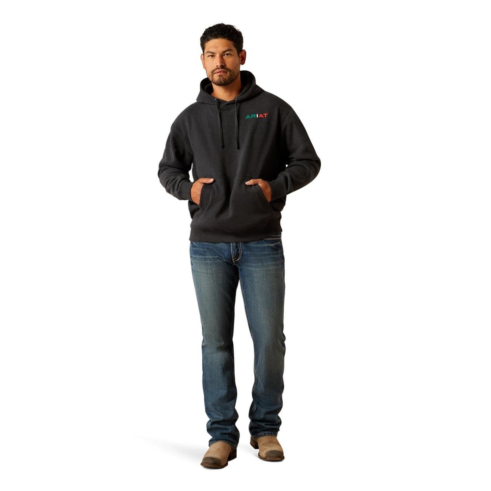 
                  
                    Man Wearing Ariat Men's Mexico Flag Lockup Hoodie
                  
                
