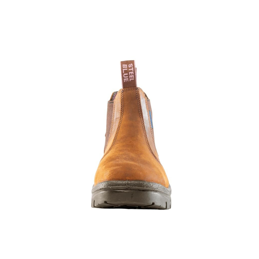 
                  
                    Front of Steel Blue Hobart Ladies Pull-On Work Boot in Brown
                  
                