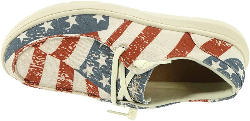 
                  
                    Alternate Angled View of Ariat Women's Hilo Shoe in Distressed Flag
                  
                