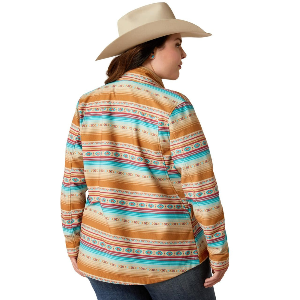 
                  
                    Back of Ariat Women's New Team Softshell Print Jacket in Fallon Serape Print
                  
                