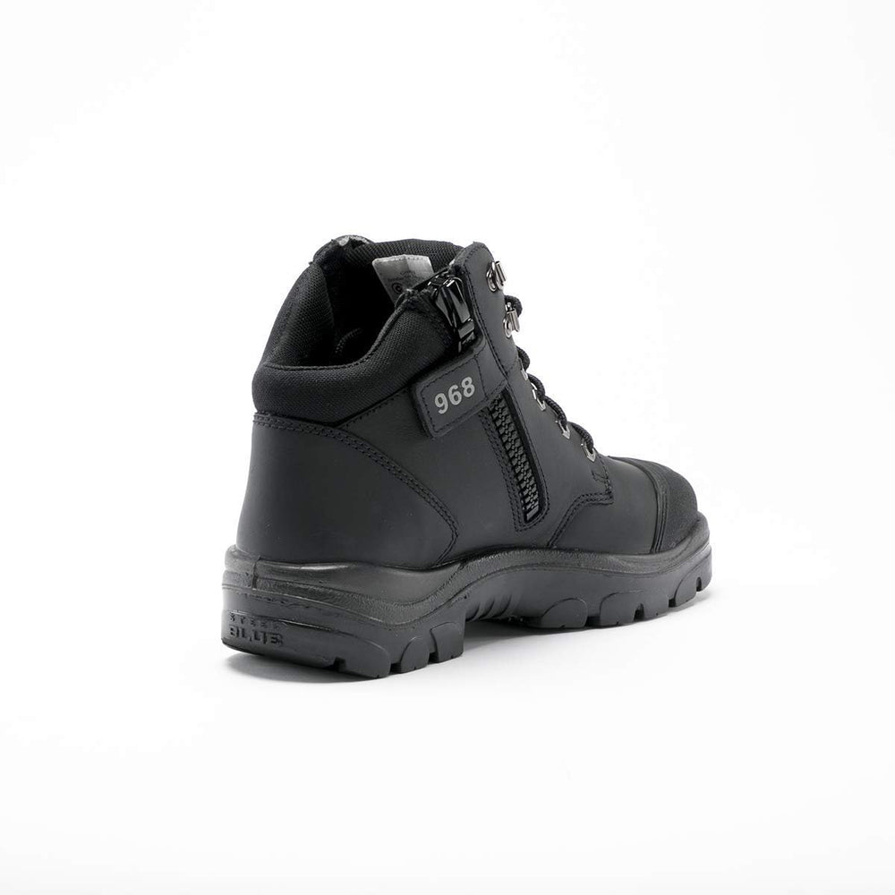 
                  
                    Back of Steel Blue Parkes Zip Work Boot in Black
                  
                