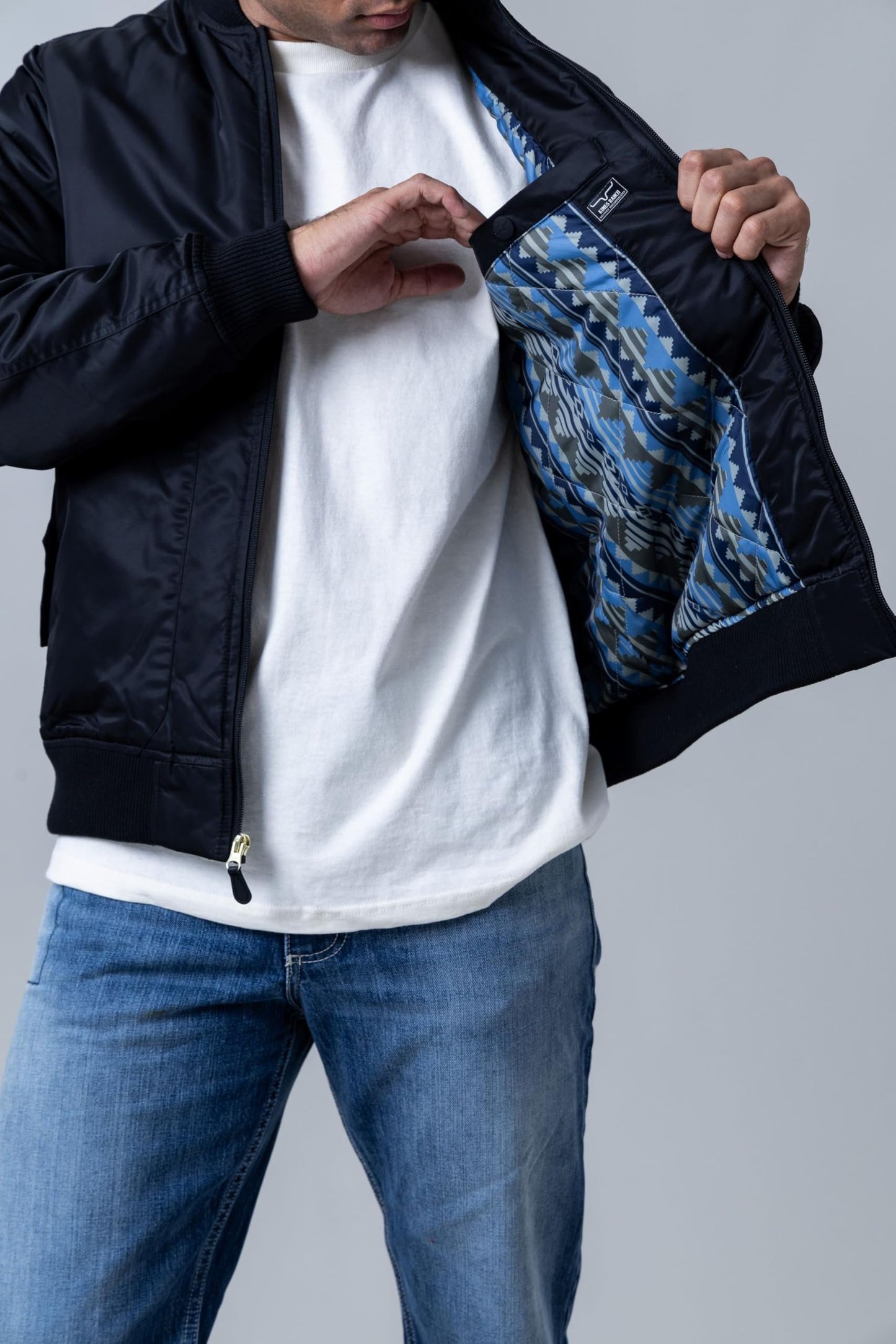 Kimes Ranch Men's Hobbs Bomber Jacket in Black