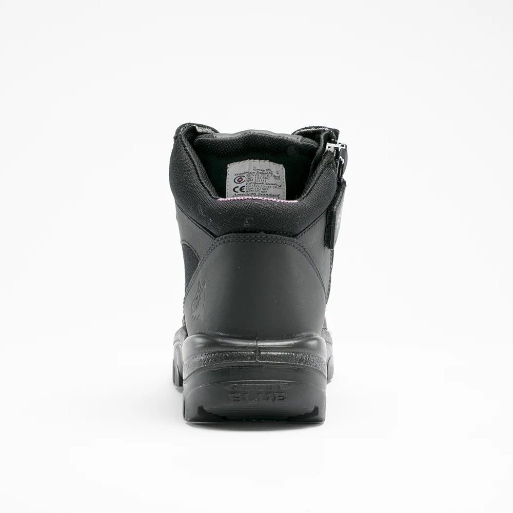 
                  
                    Back of Steel Blue Parkes Zip Ladies Work Boot in Black
                  
                