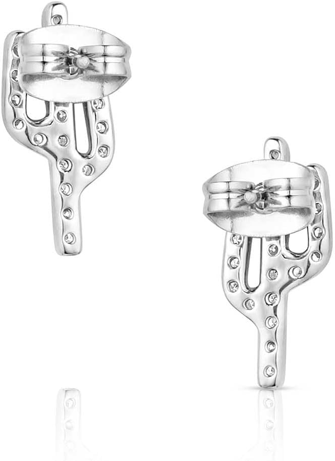 
                  
                    Back of Montana Silversmiths Women's Sparkling Saguaro Earrings
                  
                