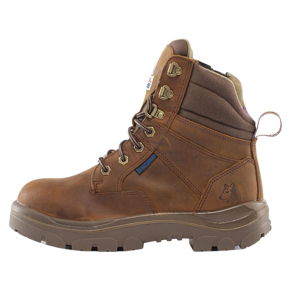 
                  
                    Side of Steel Blue Southern Cross Ladies Safety Boot in Distressed Brown
                  
                