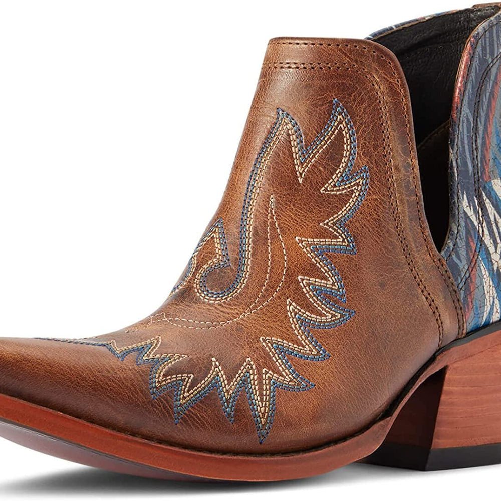 
                  
                    Ariat Women's Dixon Chimayo Western Boot in Fiery Tan/New Mexico Navy Print
                  
                