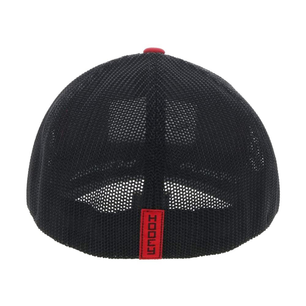 
                  
                    Back of Hooey Men’s “Liberty Roper” Flexfit Mesh-Back Hat with Patch, Red/Black
                  
                