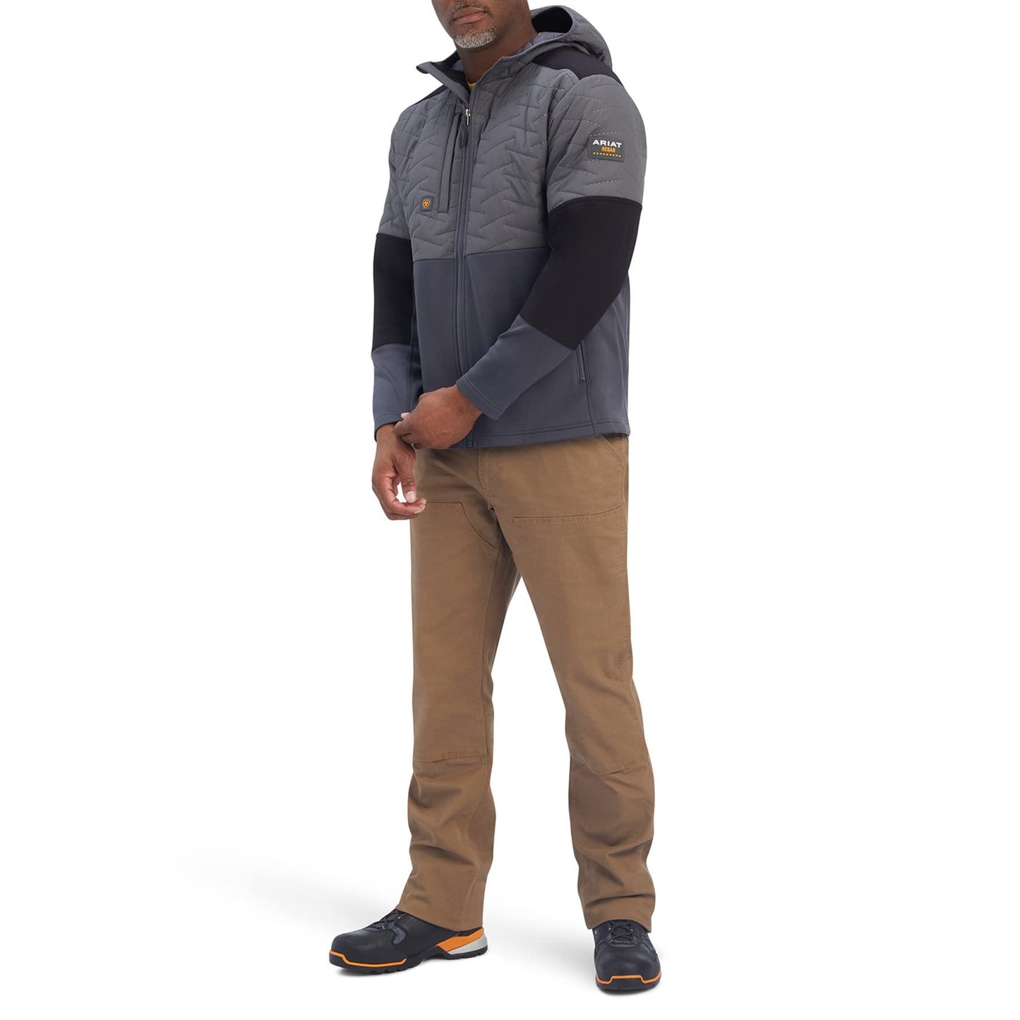 Man Wearing Ariat Men's Rebar Cloud 9 Insulated Jacket