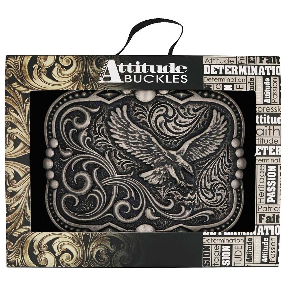 
                  
                    Montana Silversmiths Soaring Freedom Western Belt Buckle with Eagle
                  
                