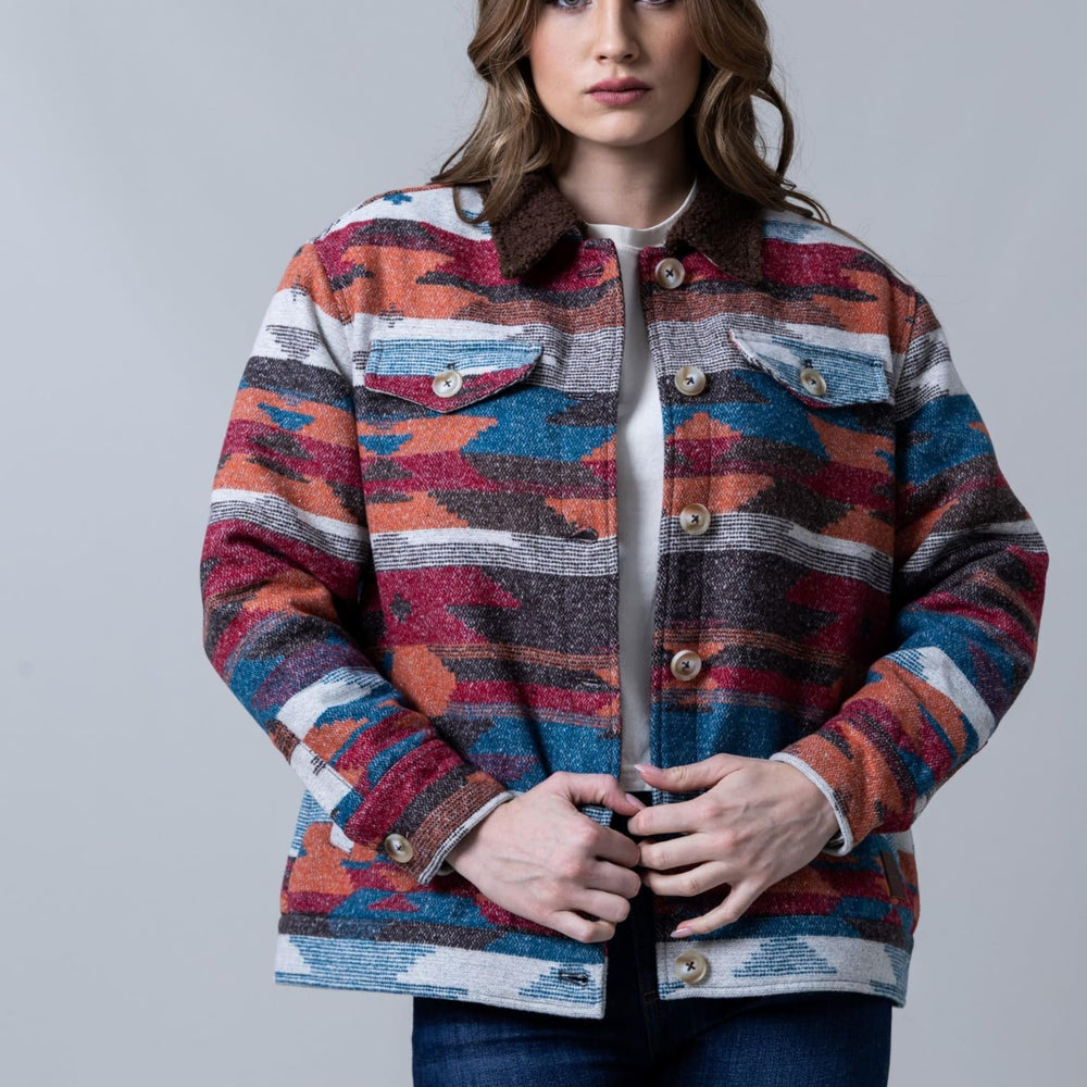 
                  
                    Woman Wearing Kimes Ranch Women's Red Rocks Jacket in Mid Blue
                  
                