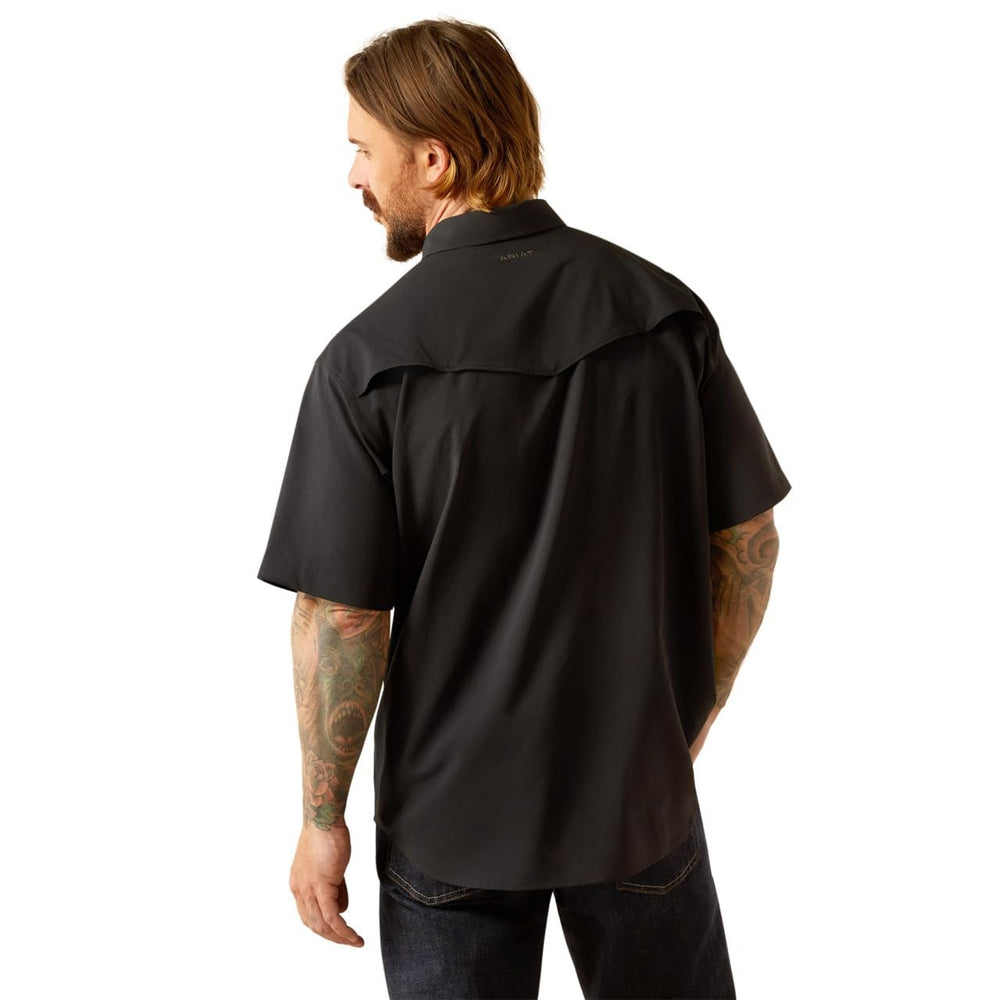 
                  
                    Back of Ariat Men's Western VentTEK Classic Fit Shirt in Black
                  
                