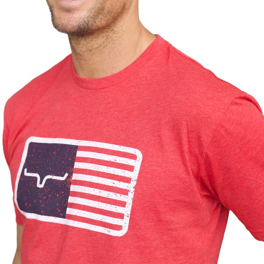 
                  
                    Graphic design on Kimes Ranch Men's American Trucker Short Sleeve T-Shirt, Red
                  
                