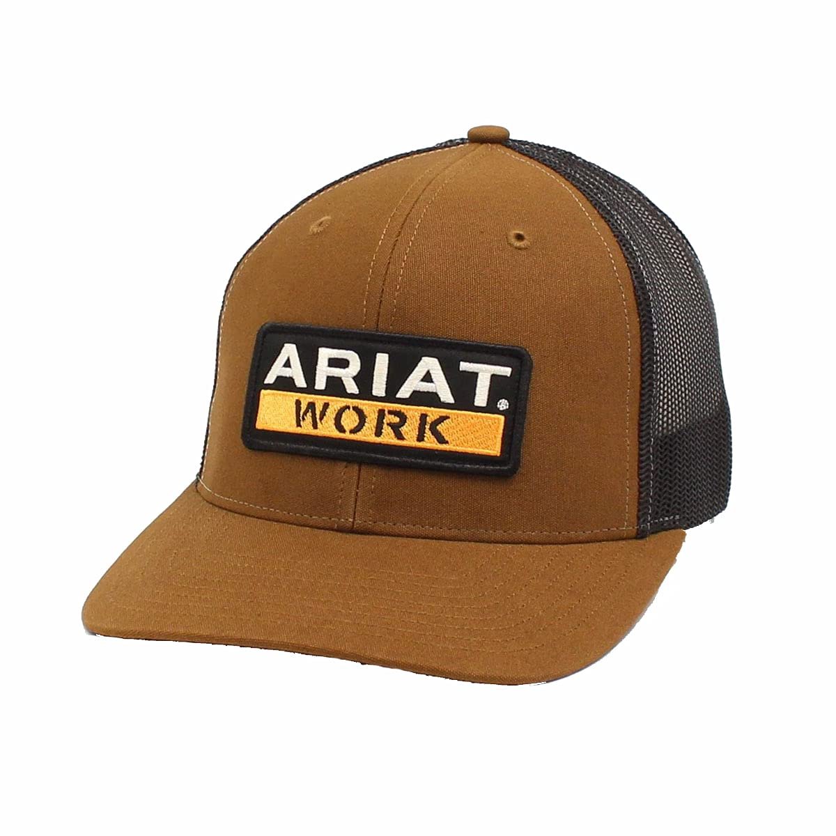 Ariat Men's R112 Work Patch Snap Back Hat, Brown