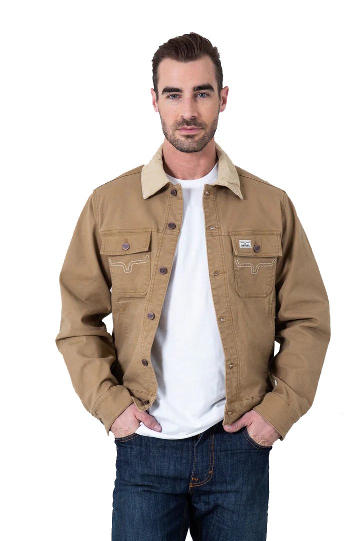 Kimes Ranch Men's Bangs Trucker Jacket in Khaki
