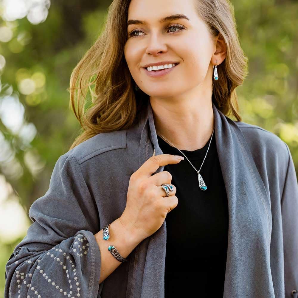 
                  
                    Woman Wearing Montana Silversmiths Women's Heavenly Waters Bracelet
                  
                