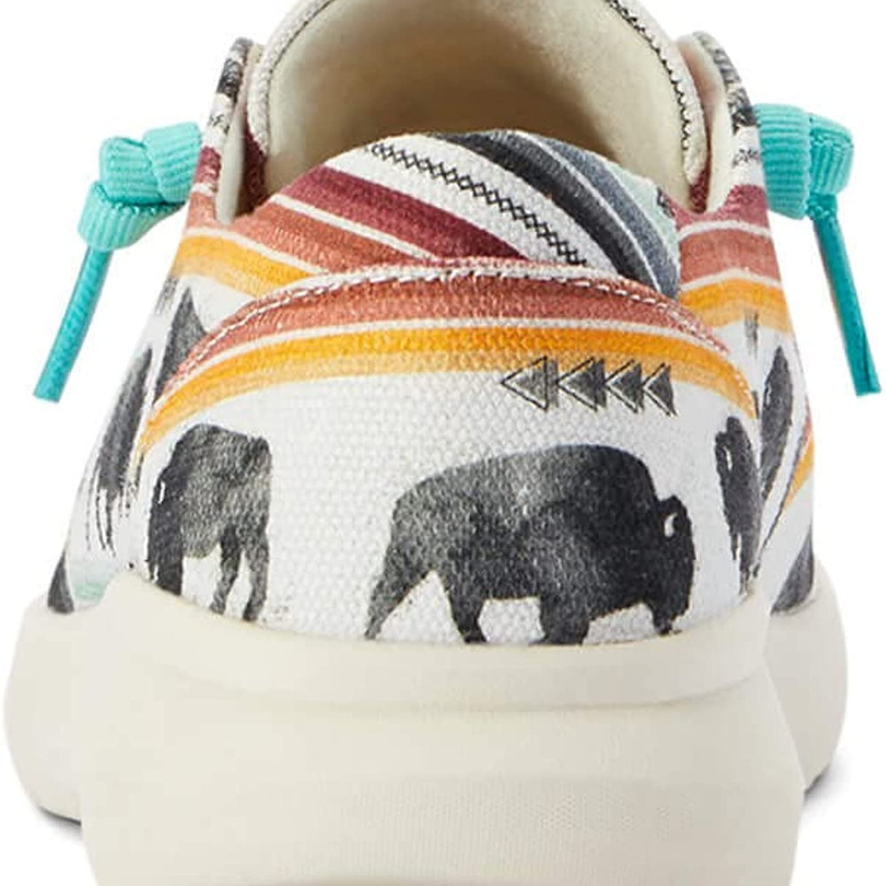 
                  
                    Back of Left Ariat Women's Hilo Shoe in Buffalo Print
                  
                