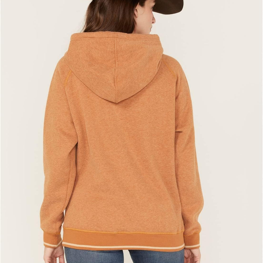 
                  
                    Back of Kimes Ranch Women's Two Scoops Hoodie in Rusty Heather
                  
                