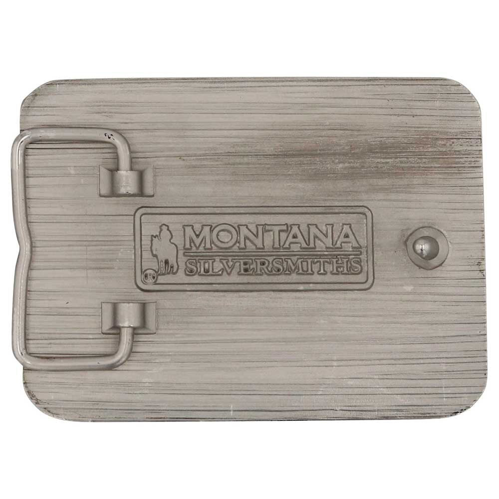 Back of Montana Silversmiths Men's To the Left and Right of Me Attitude Belt Buckle