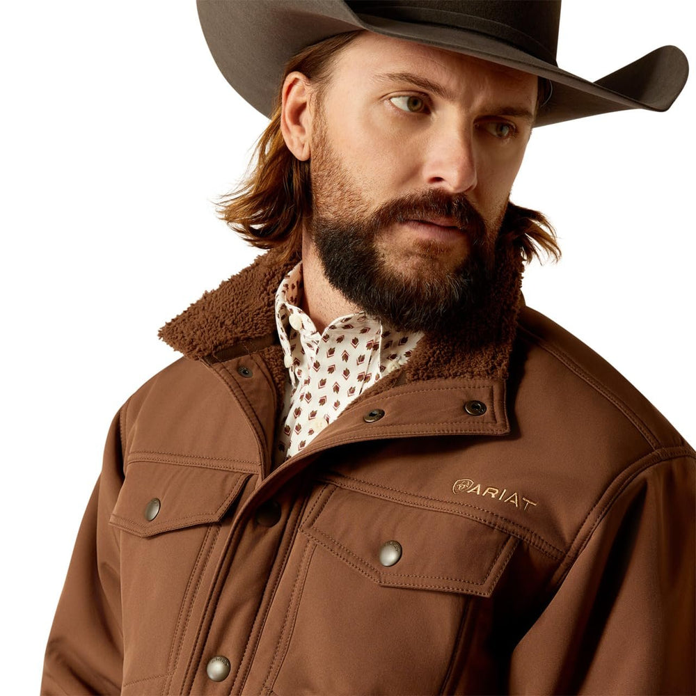 
                  
                    Close-up of Ariat Men's Vernon Sherpa 2.0 Jacket in Carafe
                  
                