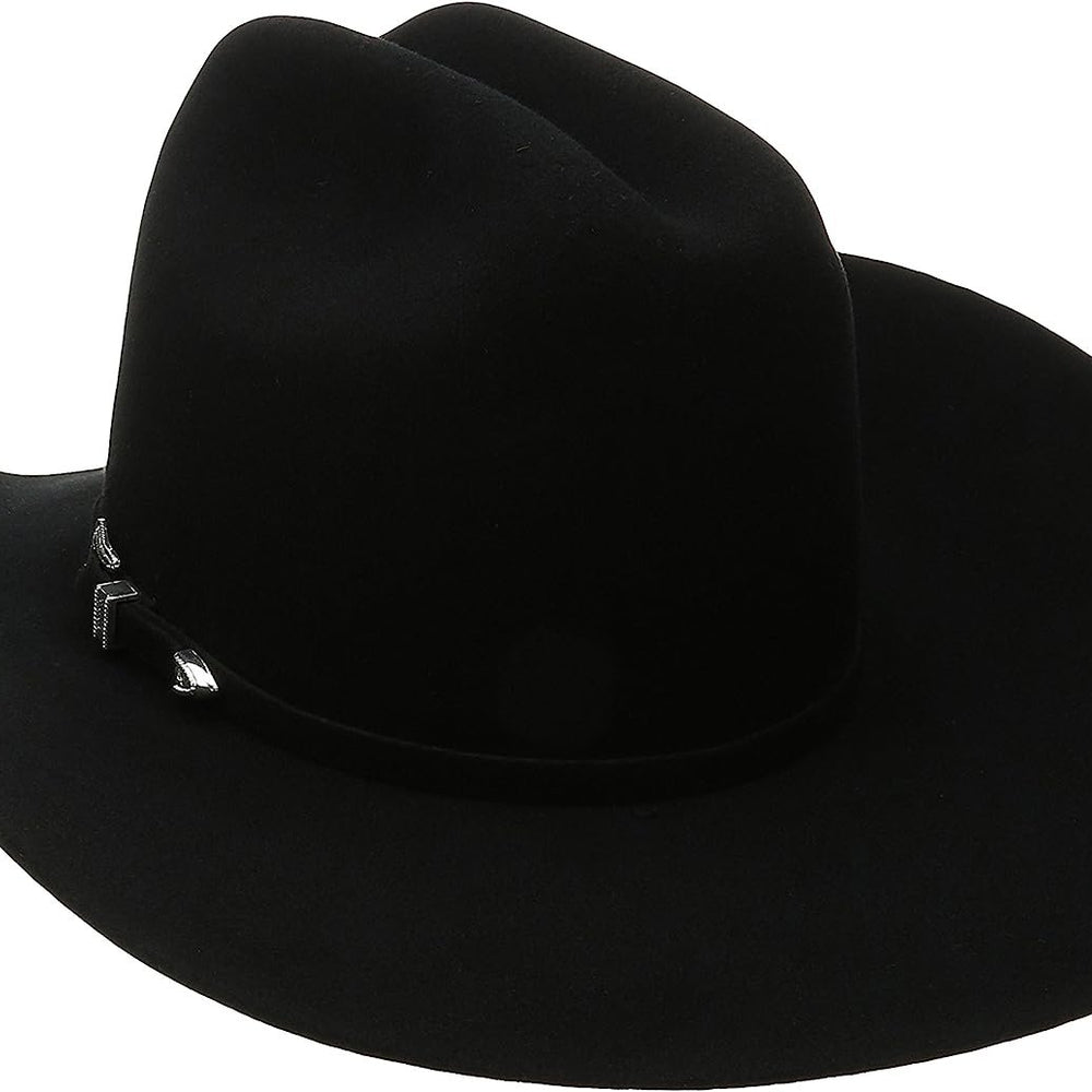 Side Angle of Bailey Lightning 4X Western Hat in Black