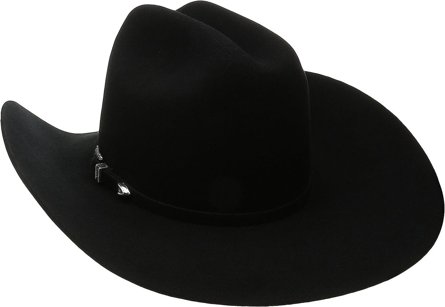Side Angle of Bailey Lightning 4X Western Hat in Black