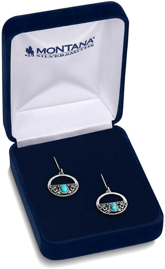 
                  
                    Montana Silversmiths Treasured Embrace Turquoise Earrings in Velvet Box
                  
                