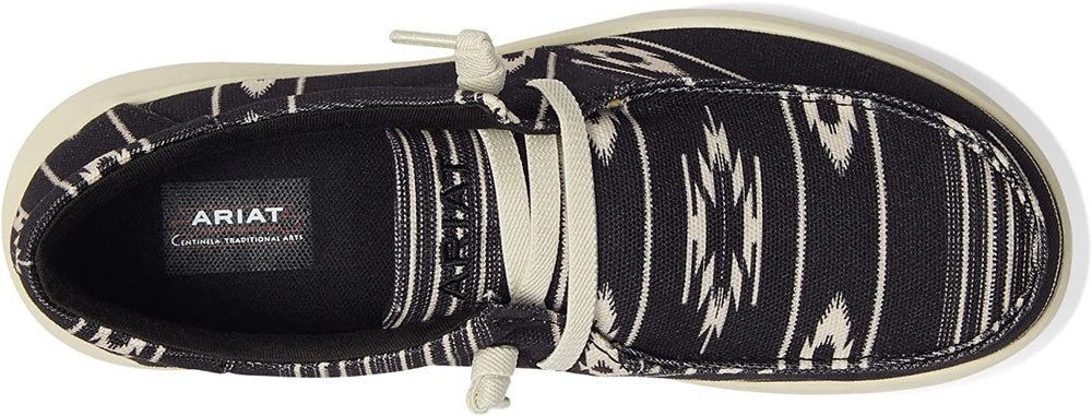 
                  
                    Top View of Ariat Men's Hilo Chimayo Shoe in Cristo Black
                  
                
