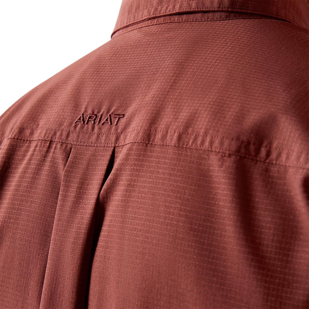 
                  
                    Ariat Logo on Ariat Men's 360 Airflow Classic Fit Shirt in Red Mahogany
                  
                