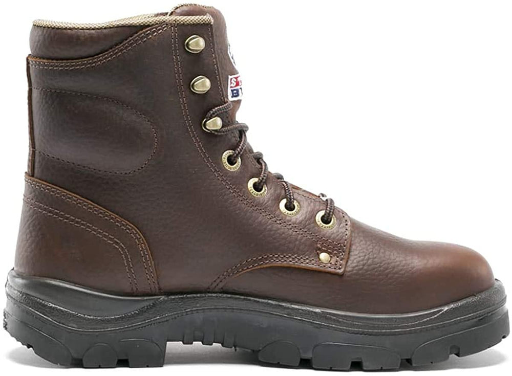
                  
                    Side of Steel Blue Argyle: Soft Toe Safety Boot in Oak
                  
                