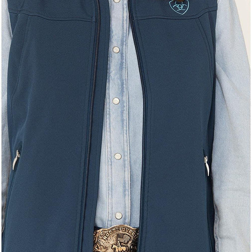 
                  
                    Zipper of Ariat Women's New Team Softshell Vest in Petroleum
                  
                