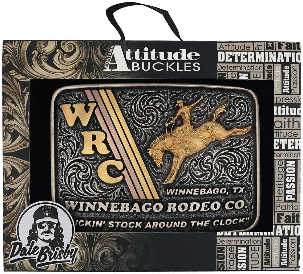 
                  
                    Montana Silversmiths Men's DB Buckin' Stock Attitude Buckle in Attitude Packaging
                  
                