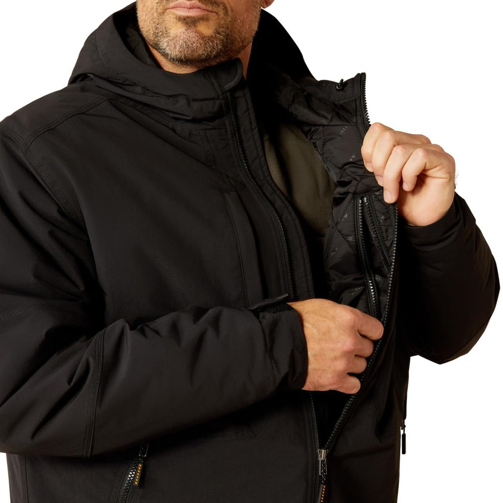 
                  
                    Interior Zipper of Ariat Men's Rebar Cordura Ripstop Insulated Jacket in Black
                  
                