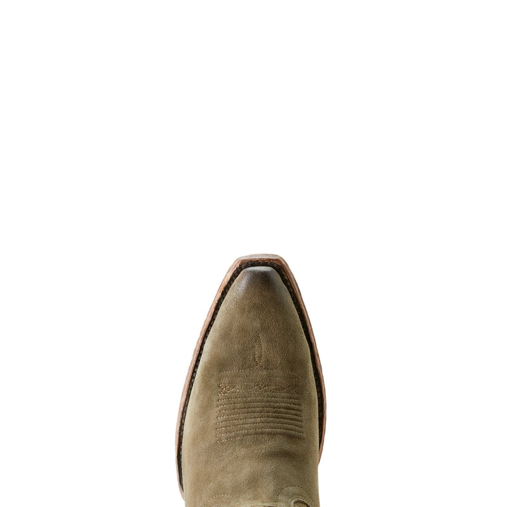 
                  
                    Toe Box of Ariat Women's Jukebox Western Boot in Soft Olive Suede
                  
                