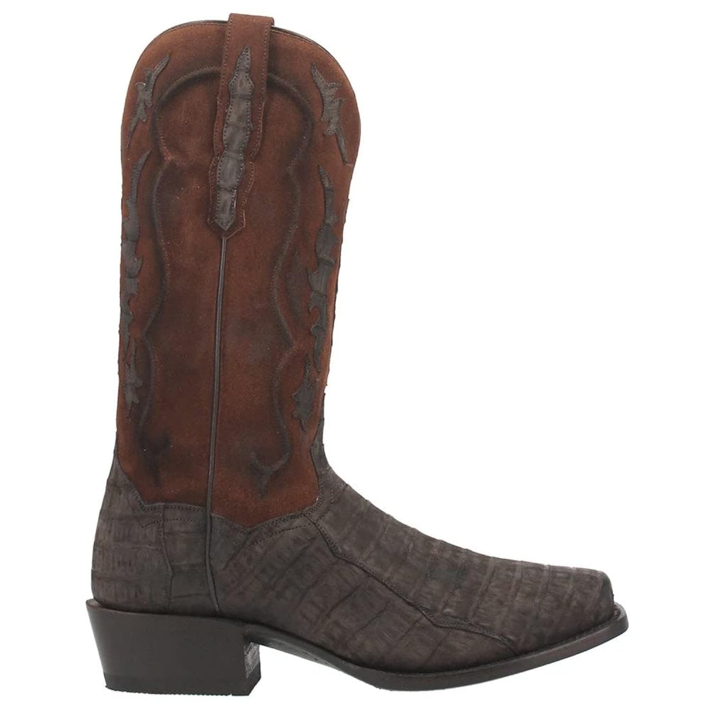 Dan Post DP3089 men's brown caiman western boots side view
