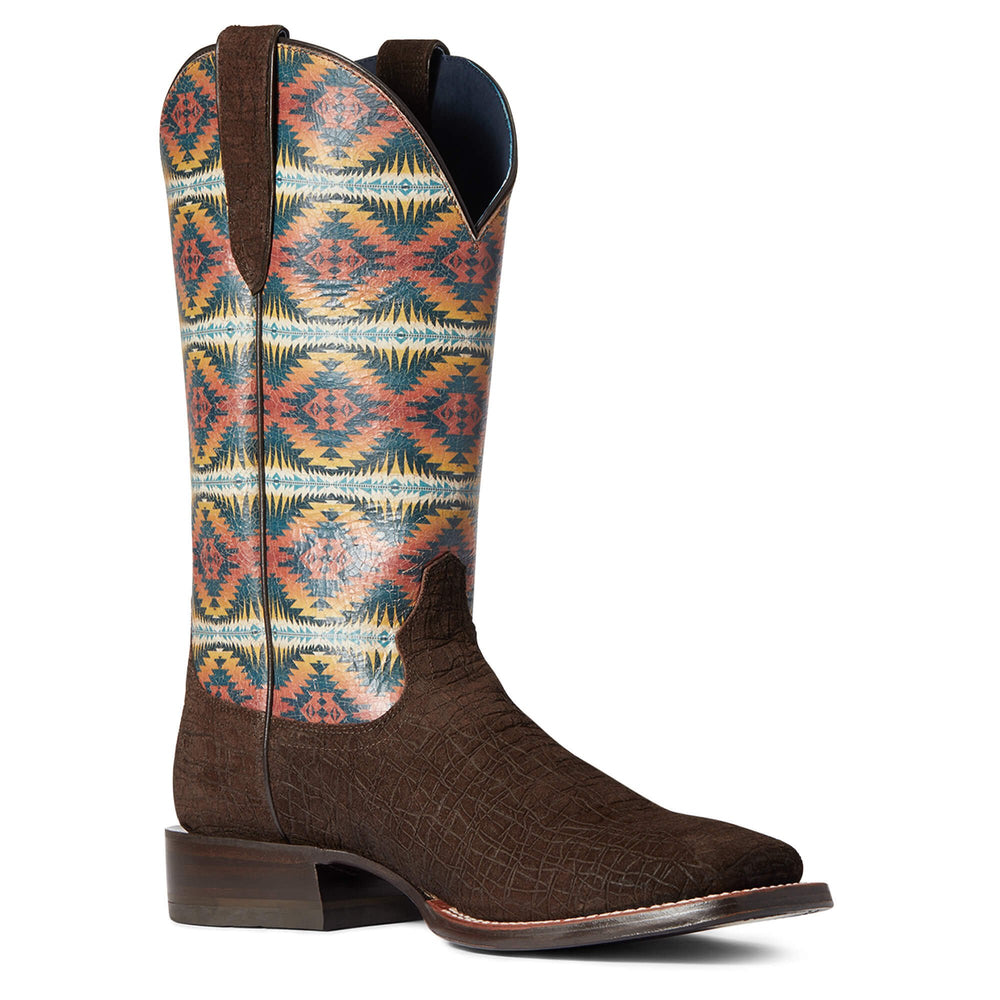 
                  
                    Front Angled View of Ariat Men's Circuit Proud Western Boot in Dark Coffee/Night Dance
                  
                