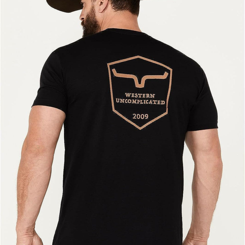 
                  
                    Back of Kimes Ranch Men's Shielded Trucker T-Shirt, Black
                  
                