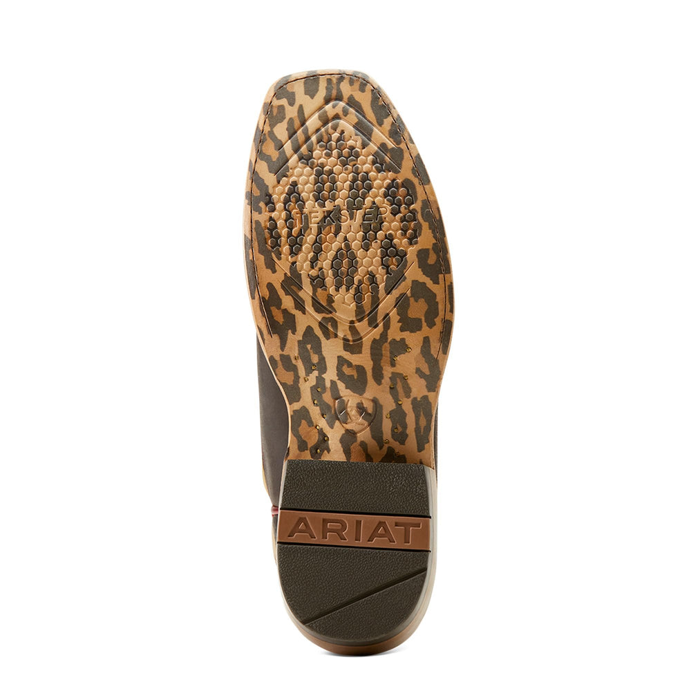 
                  
                    Sole of Ariat Women's Futurity Rodeo Quincy Cutter Toe Western Boot, Toffee Crunch/Range Riding Ruby
                  
                
