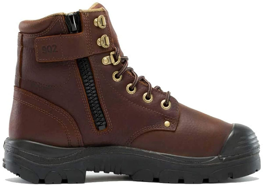 
                  
                    Side of Steel Blue Argyle Zip: Met / PR Midsole / Bump Cap Work Boot in Oak
                  
                