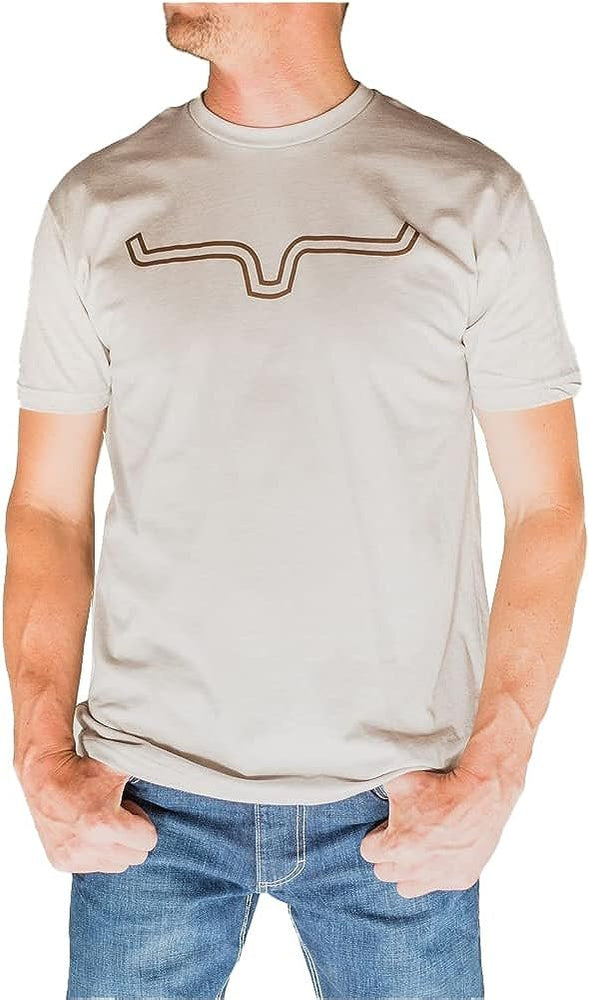 
                  
                    Model Wearing Kimes Ranch Men's Outlier T-Shirt in Espresso
                  
                