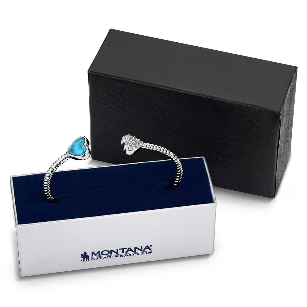 
                  
                    Montana Silversmiths Women's Moonlit Love Bracelet in packaging
                  
                
