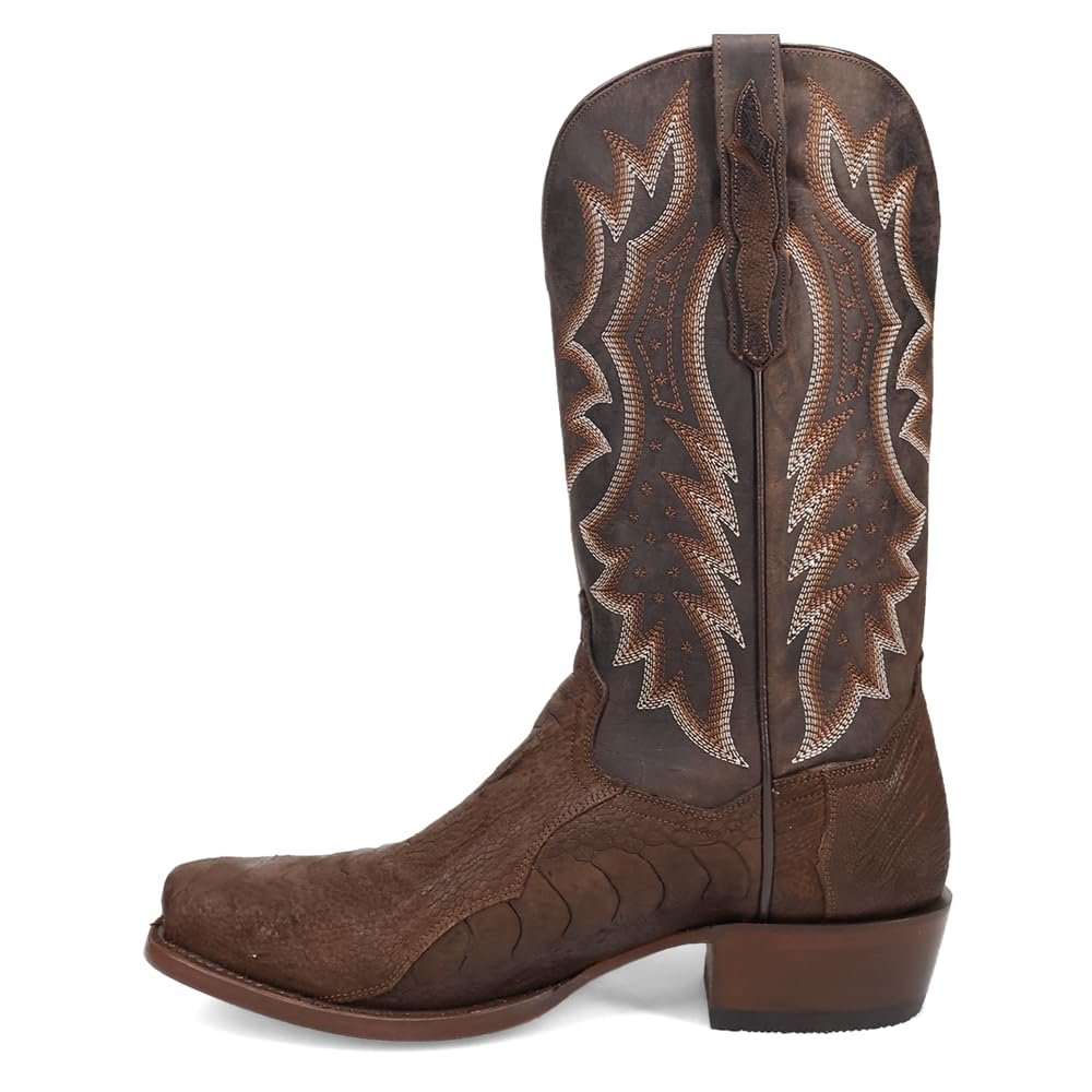 
                  
                    Side Profile of Dan Post Men's Anders Ostrich Leg Square Toe Western Boot
                  
                