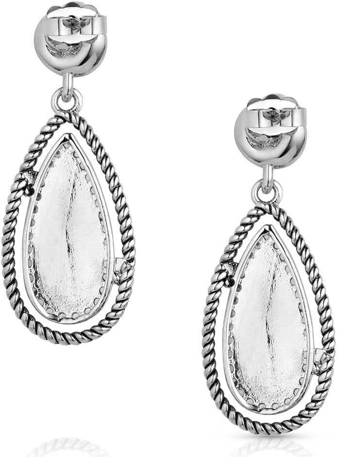 Back of Montana Silversmiths Women's Tied & True Turquoise Earrings